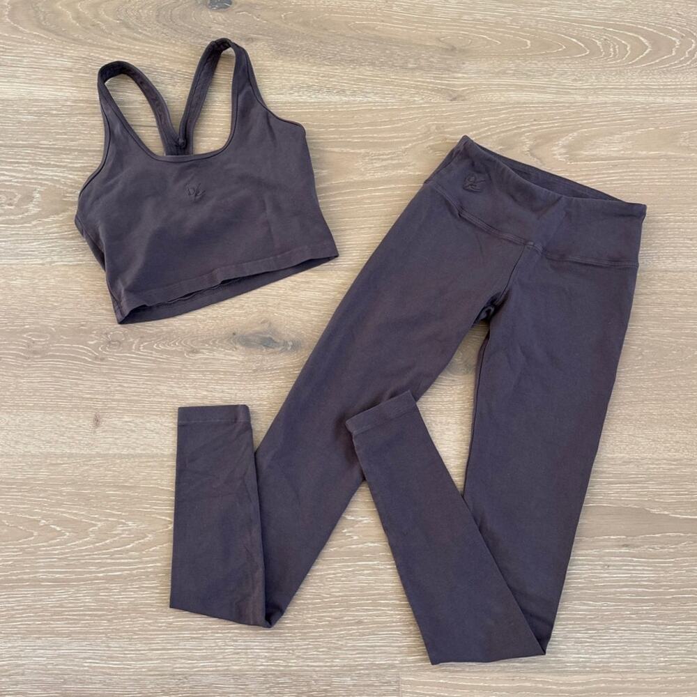 Hard Tail Forever Sports Bra & Leggings Workout Set Size XS Brown